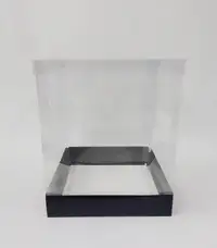 25x25x30 Siyah Altı Kartonlu Asetat Kutu - Görsel 1