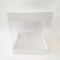25x25x30 Beyaz Alt Üst Kartonlu Asetat Kutu - Görsel 1