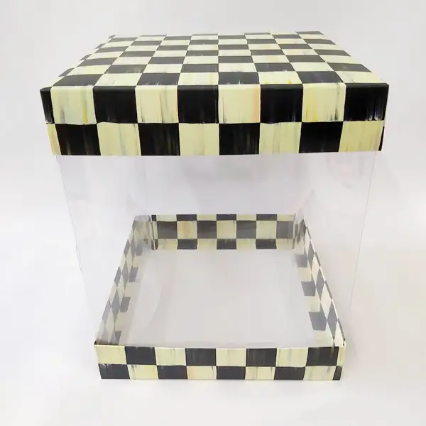 25x25x30 Dama Alt Üst Kartonlu Asetat Kutu