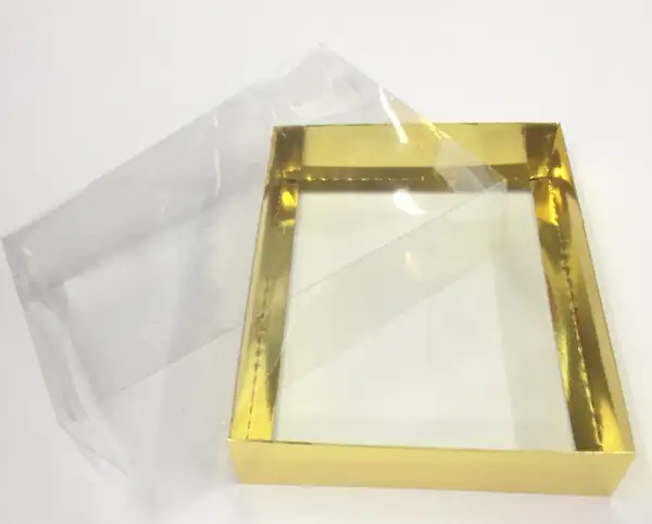 25x20x5 Altın Altı Kartonlu Asetat Kutu