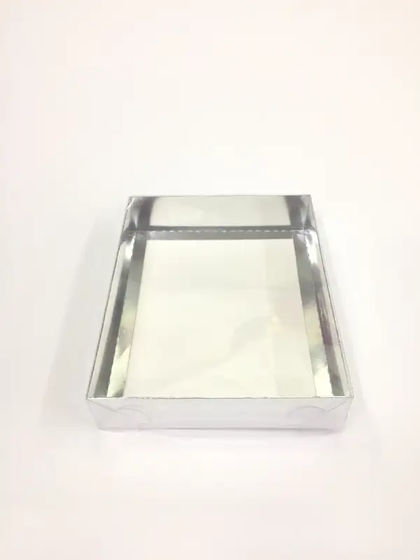 25x20x5 Gümüş Altı Kartonlu Asetat Kutu
