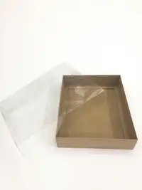25x20x5 Kraft Altı Kartonlu Asetat Kutu - Görsel 1