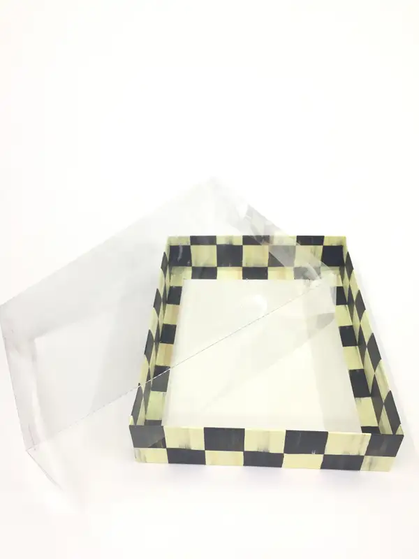 25x20x5 Dama Altı Kartonlu Asetat Kutu