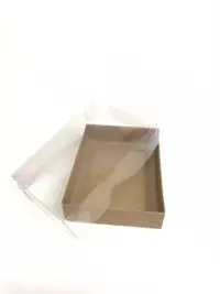 12x9x3 Kraft Altı Kartonlu Asetat Kutu - Görsel 1