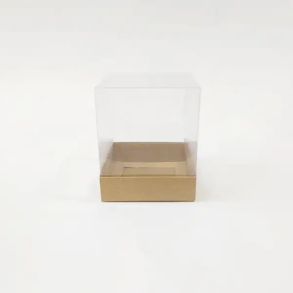 10x10x12 Kraft Altı Kartonlu Asetat Kutu