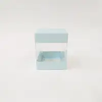 10x10x12 Mavi Alt Üst Kartonlu Asetat Kutu - Görsel 1