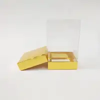 10x10x12 Altın Alt Üst Kartonlu Asetat Kutu - Görsel 1
