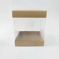 15x15x17 Kraft Alt Üst Kartonlu Asetat Kutu - Görsel 1