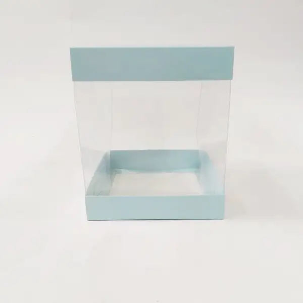 15x15x17 Mavi Alt Üst Kartonlu Asetat Kutu