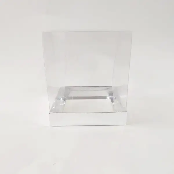 15x15x17 Gümüş Altı Kartonlu Asetat Kutu