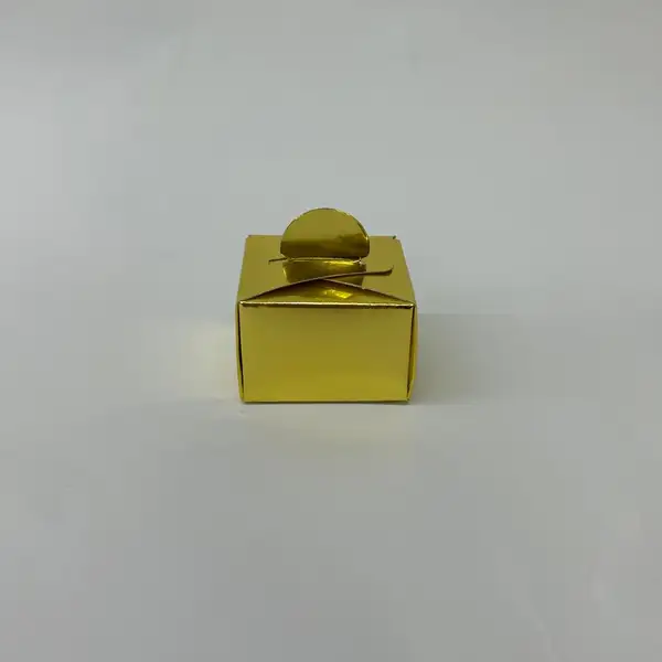 5x4.5x3.5 Altın Tekli Lokum Kutusu