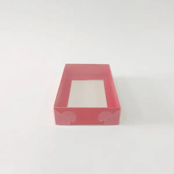15x9x3 Kırmızı Altı Kartonlu Asetat Kutu
