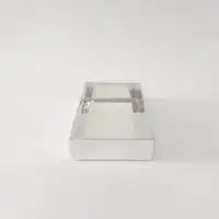 15x9x3 Gümüş Altı Kartonlu Asetat Kutu - Görsel 1