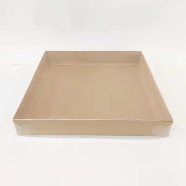 35x35x5 Kraft Altı Kartonlu Asetat Kutu