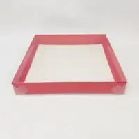 35x35x5 KırmızıAltı Kartonlu Asetat Kutu - Görsel 1