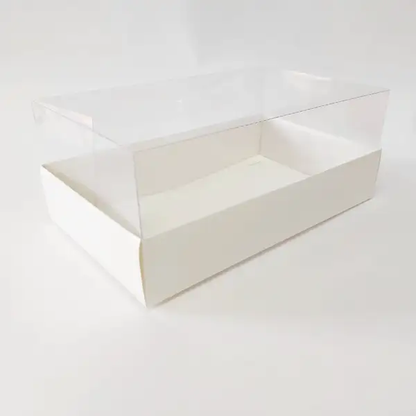 25x15x10 Beyaz Altı Kartonlu Asetat Kutu