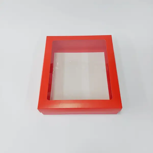 23x20x6 Pencereli Kırmızı Kutu