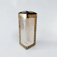 8x8x21 Altın Yaldızlı Siyah Kutu - Görsel 1