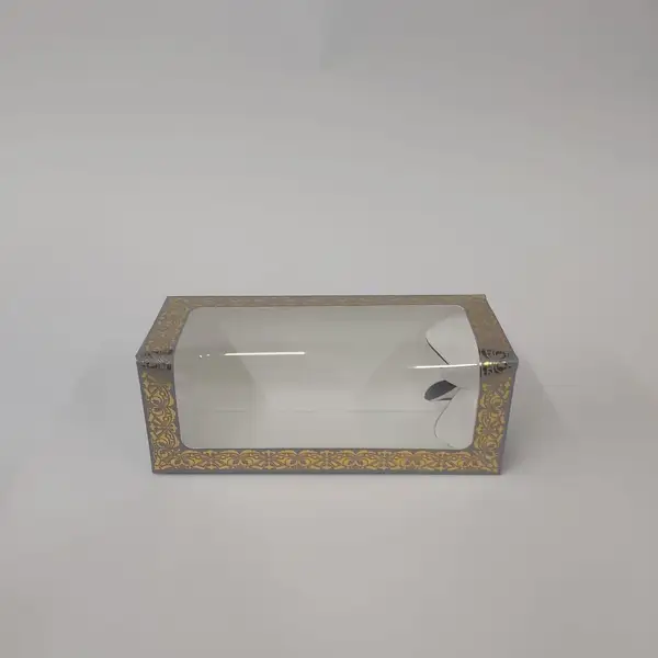 8x8x21 Altın Yaldızlı Lila Kutu