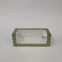8x8x21 Altın Yaldızlı Koyu Yeşil Kutu - Görsel 2