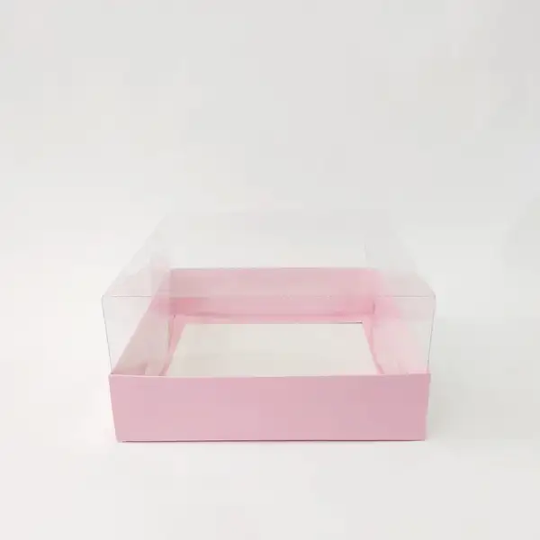 20x20x10 Pembe Altı Kartonlu Asetat Kutu