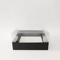 20x20x10 Siyah Altı Kartonlu Asetat Kutu - Görsel 1