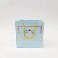 20x20x10 Mavi Altın Yaldızlı Karton Çanta - Görsel 1