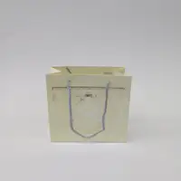 18x15x7 Krem Gümüş Yaldızlı Karton Çanta - Görsel 1