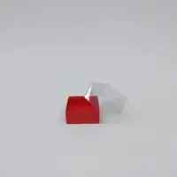 7x7x4 Kırmızı Altı Kartonlu Asetat Kutu - Görsel 2