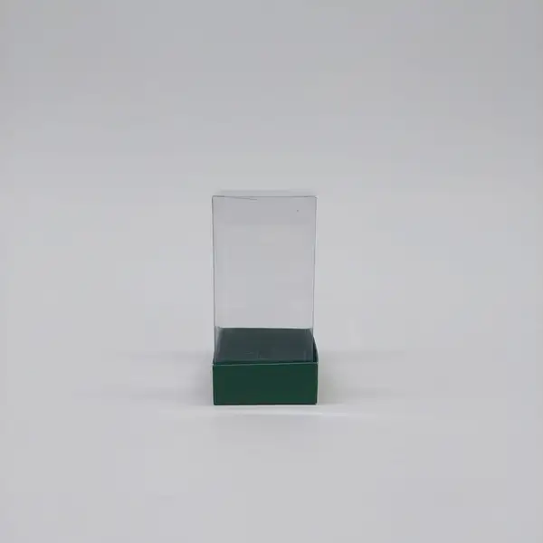 5.5x5.5x11 Yeşil Altı Kartonlu Asetat Kutu