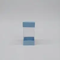 5.5x5.5x11 Mavi Alt Üst Kartonlu Asetat Kutu - Görsel 1