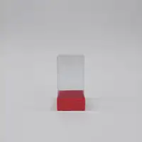 5.5x5.5x11 Kırmızı Altı Kartonlu Asetat Kutu - Görsel 1