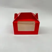 16x9x9 Kırmızı Pencereli Kutu - Görsel 1