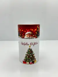 13x7 Noel Baba Yılbaşı Beyaz Silindir Kutu - Görsel 1