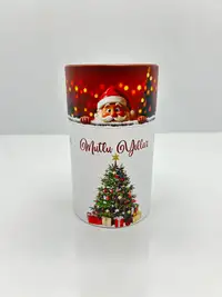 13x7 Noel Baba Yılbaşı Beyaz Silindir Kutu - Görsel 2