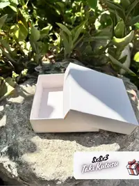 8x8x3 Komple beyaz Kutu (süngersiz) - Görsel 1